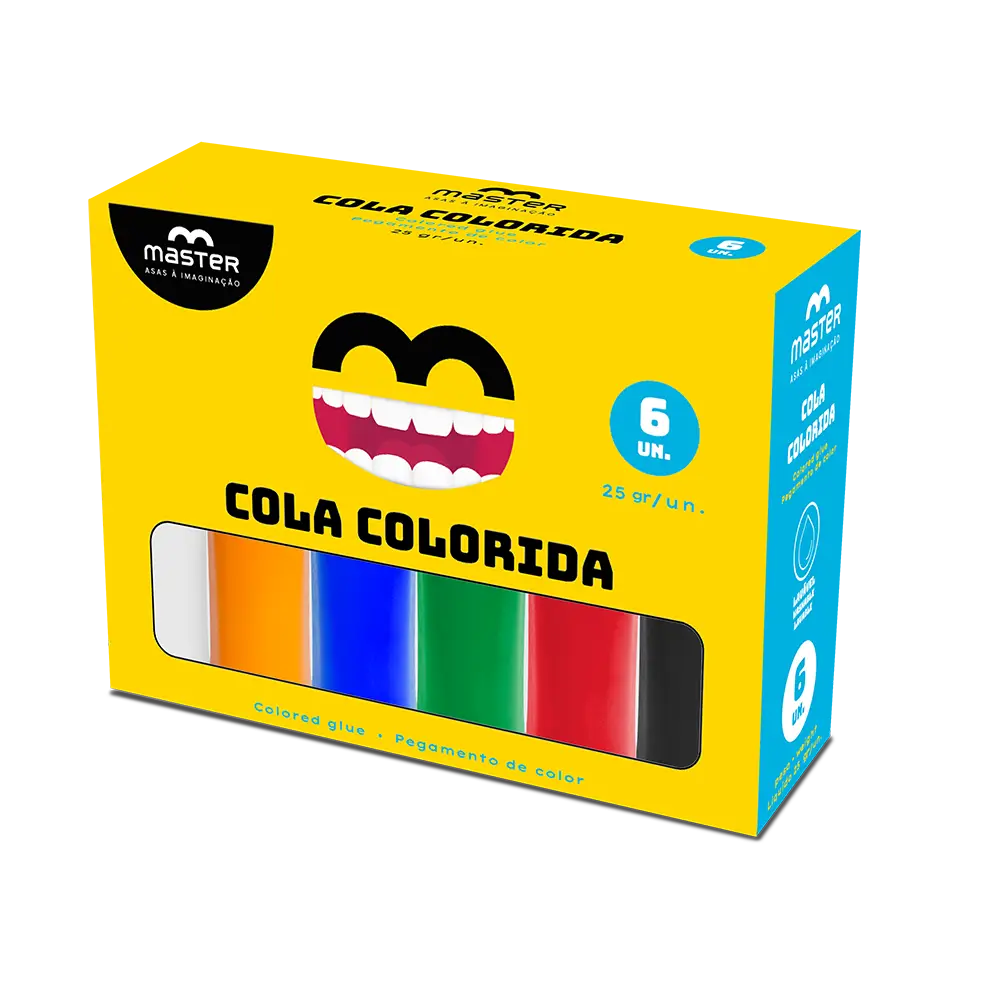 Ecoc1fp Cola Liquida Colorida 6 Cores 25g - Master