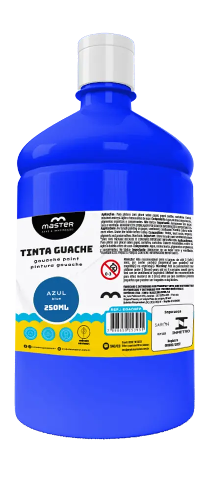 Ega10fp Tinta Guache Azul 250ml - Master