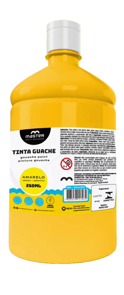 Egao8fp Tinta Guache Amarelo 250ml - Master