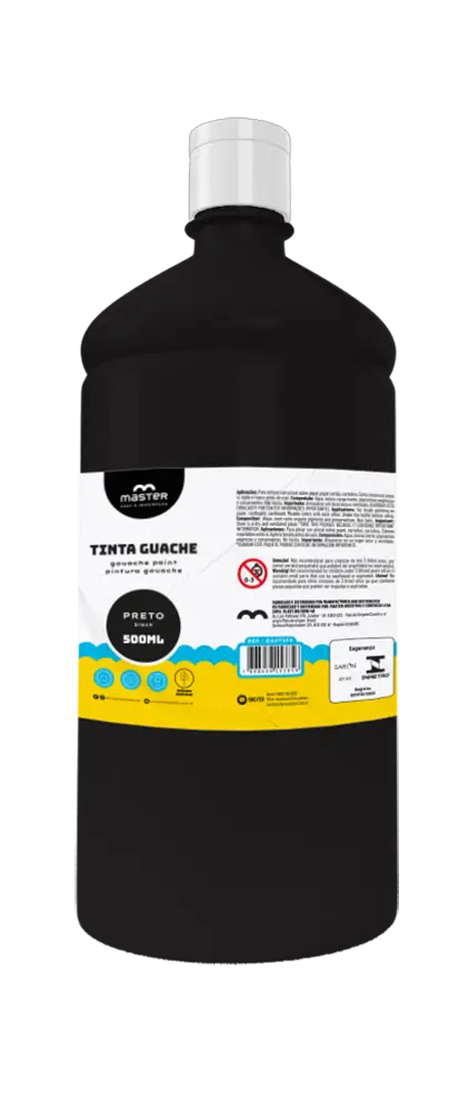 Egpt6fp Tinta Guache Preto 500ml - Master