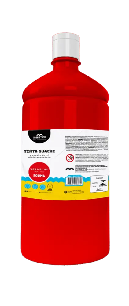 Egvm3fp Tinta Guache Vermelho 500ml - Master