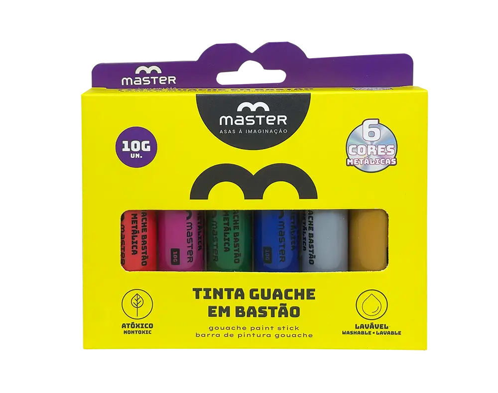 Pgbmeiv Tinta Guache Bastao Metalica 6c 1 - Master